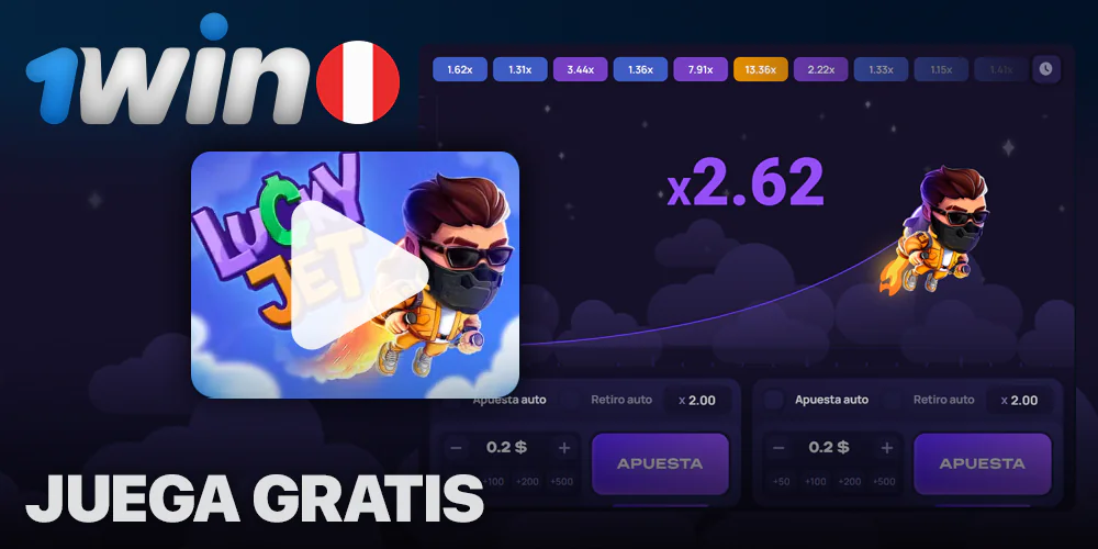 Prueba el juego Lucky Jet gratis en 1Win