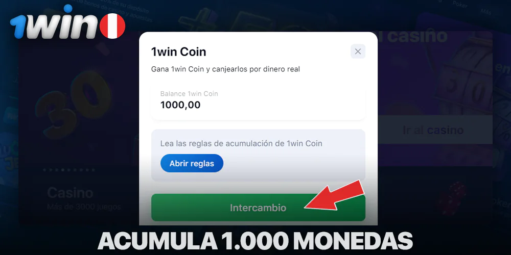 Canjea 1win coins por dinero real