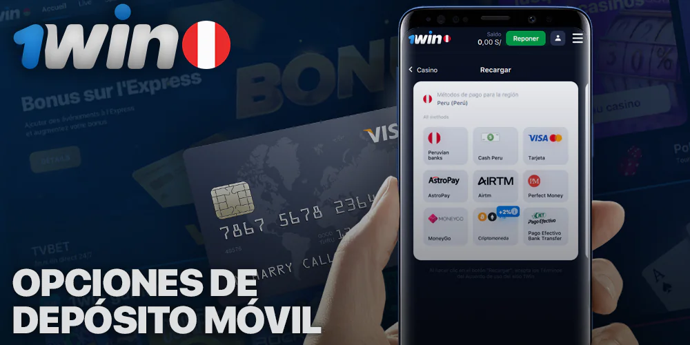 Realiza un depósito en la app 1Win