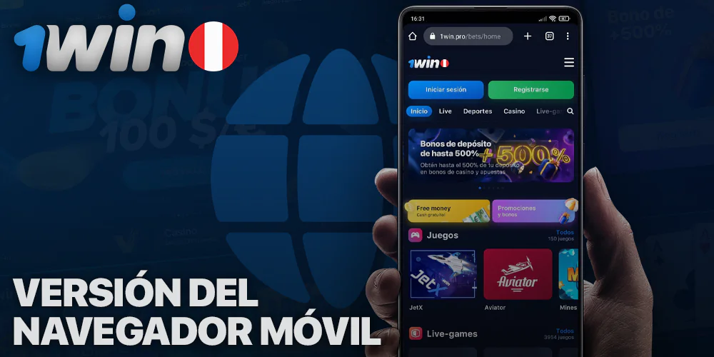 Navegador versión 1Win